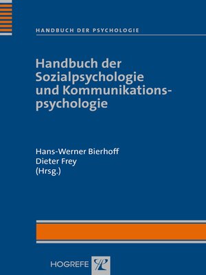 cover image of Handbuch der Sozialpsychologie und Kommunikationspsychologie